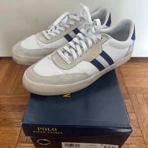 Polo by Ralph Lauren White and Gray Sneakers with Navy Accents